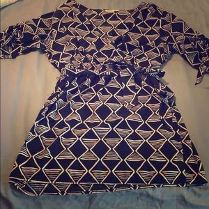 Navy patterned dress